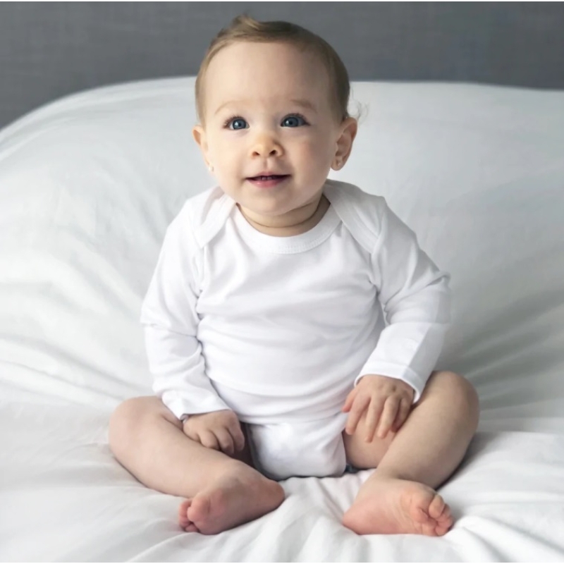 Body Manga Larga 100% Algodón Antialérgico para Bebe